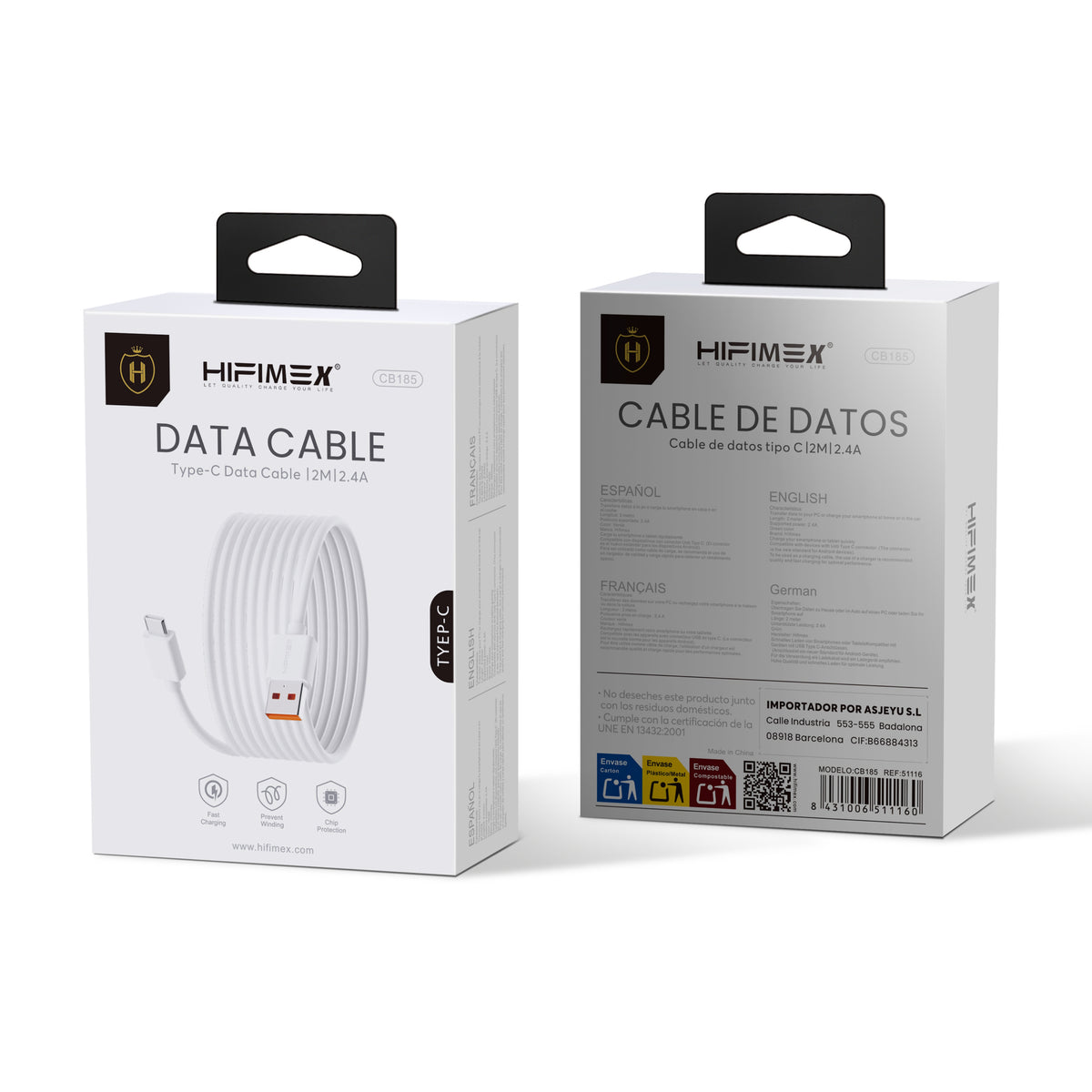 CABLE DE DATOS(CB185)-con caja de embalaje