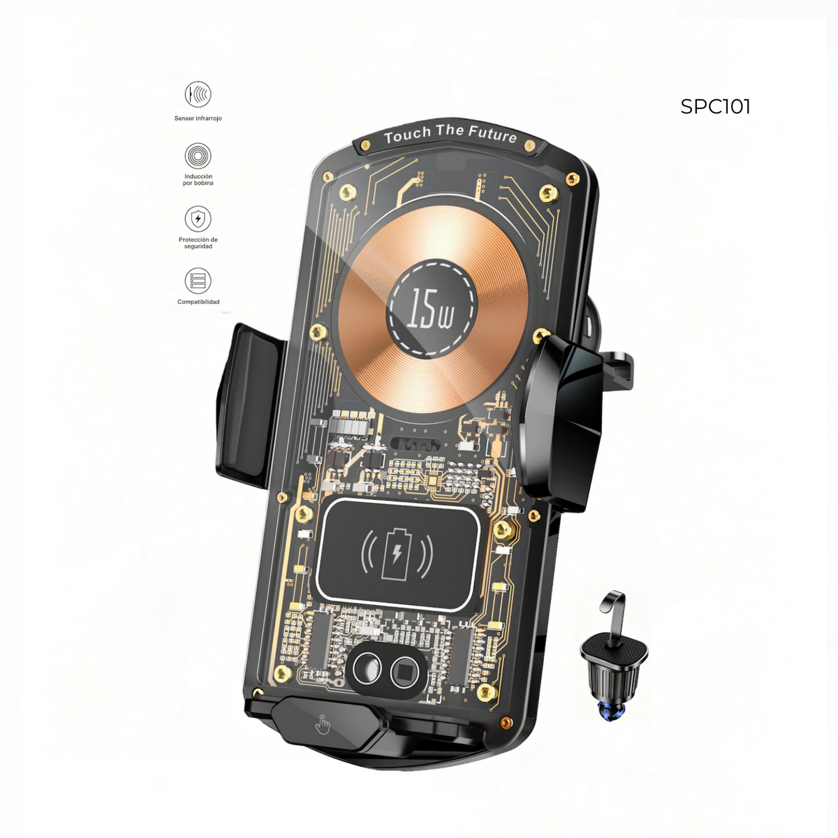 车载无线充电器 (SPC101) 15W 安全快充