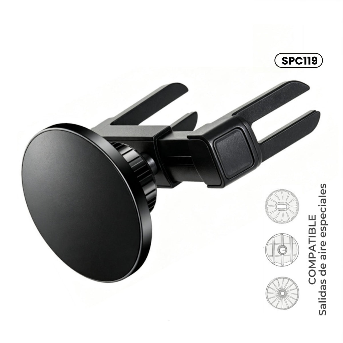 Soporte magnético para coche (SPC119) Diseñado especialmente para salidas de aire especiales