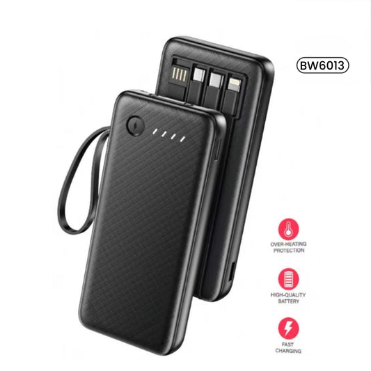 Power bank de 10000mAh (BW6013) con 4 cable de salidas Multi