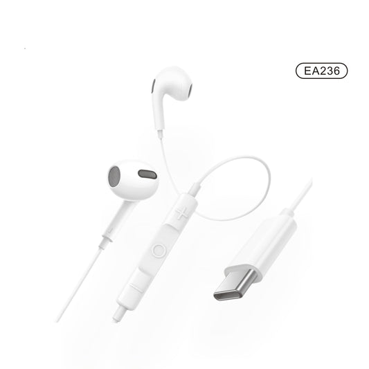 Auriculares ENJOY(EA236) Auriculares con cable Tipo C con micrófono y mando a distanica