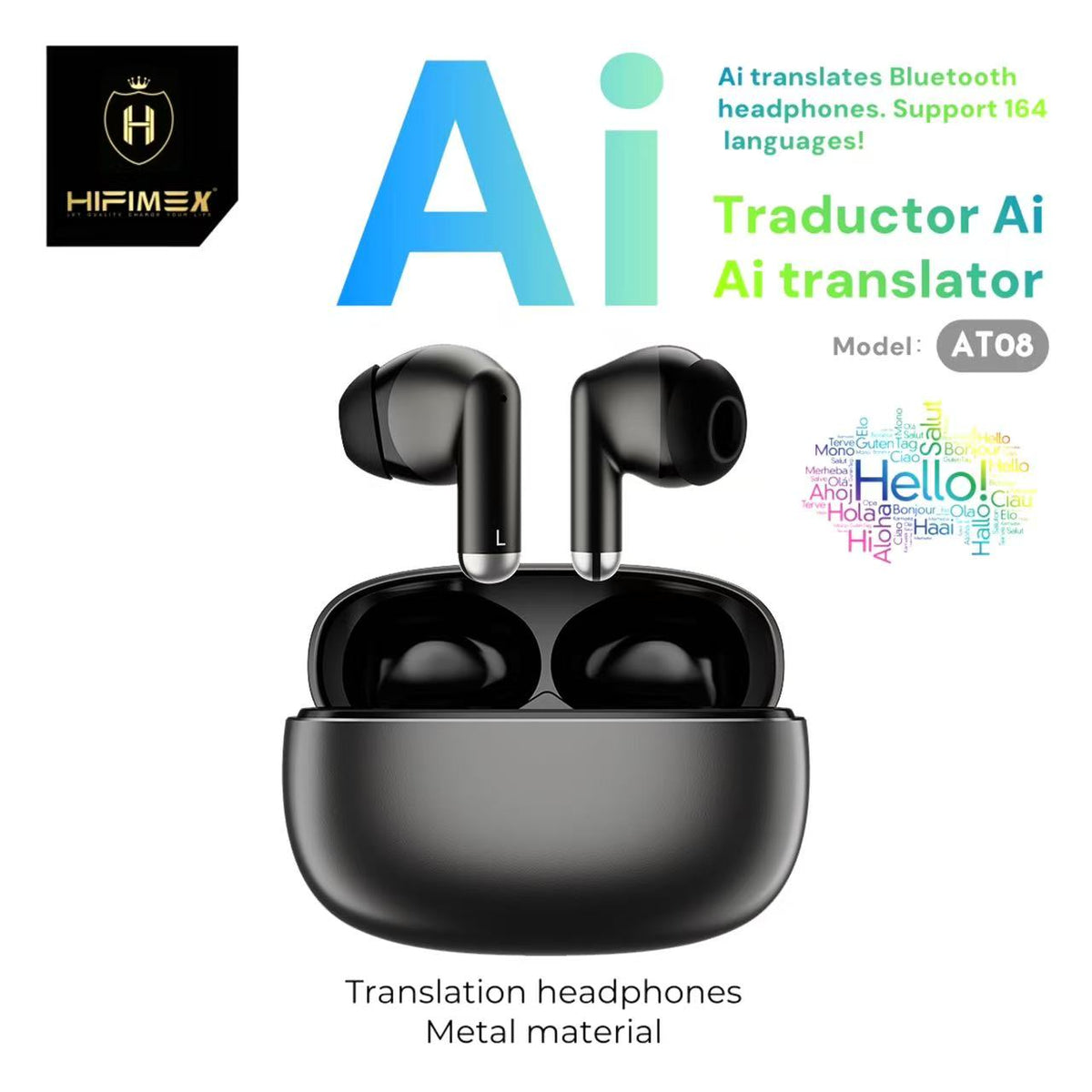 Auriculares de traducción-Material metálico(AT08)-HIFIMEX