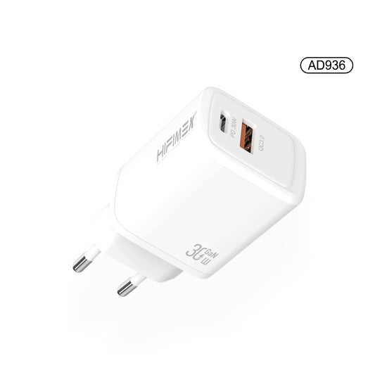 Dual port CHARGER 30W(AD936)hifimex-blanco-fondo