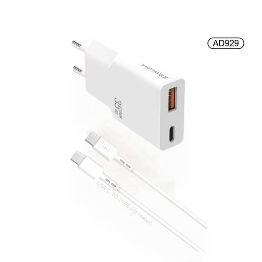 GaN CHARGER KIT 35W (AD929)hifimex-blanco-fondo