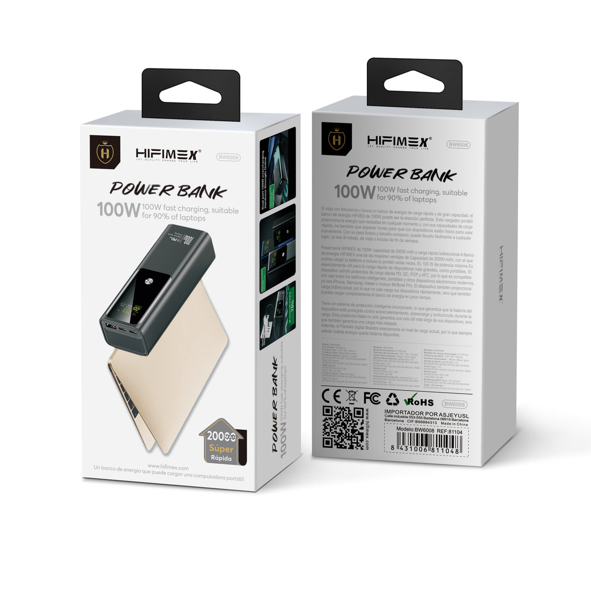 Carga rápida de 100W