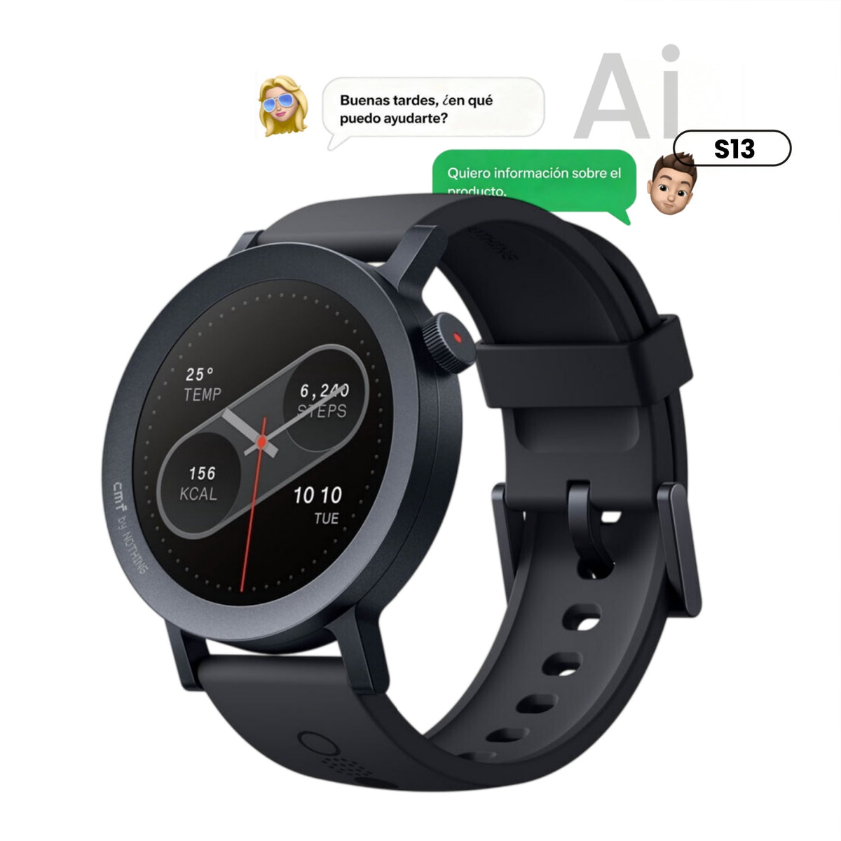 Reloj inteligente (S13) puedes responder a los mensajes de WhatsApp directamente en tu reloj