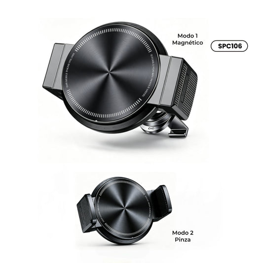 Soporte magnético y soporte de pinza.(SPC106) Compatible también con teléfonos que no disponen de función magnética