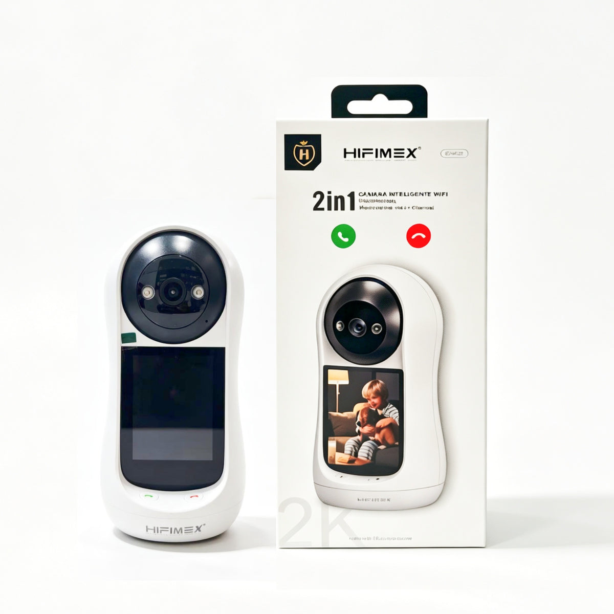 2in1 camara inteligente wifi con pantalla y llamar