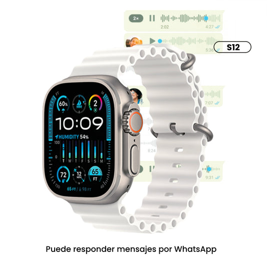 Reloj inteligente (S12) puedes responder a los mensajes de WhatsApp directamente en tu reloj